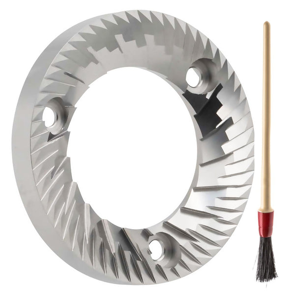 El Set Incluye un Muelas con 12 Dientes para Molinillo Café Exterior Ø 64 mm Interior Ø 38 mm y un Cepillo Limpieza