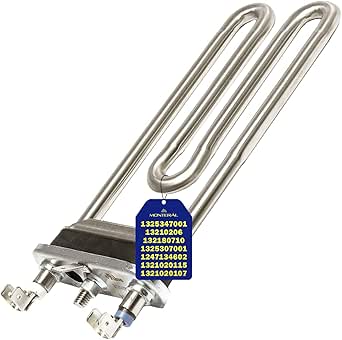 Resistenza Riscaldante 1950W 230V Lunghezza 260 mm con Codice Originale 1325347001 13210206 132180710 1325307001 1247134602 1321020115 1321020107 per Electrolux Lavatrice - Garanzia 10 Anni - MONTERAL