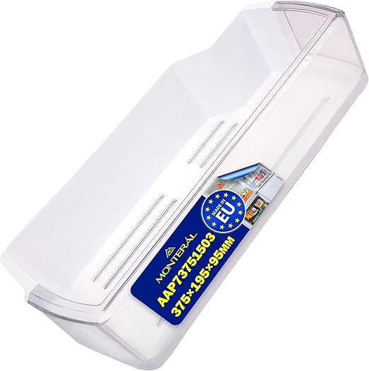 Mensola Portabottiglie del Frigorifero 375 x 195 x 95 mm con Codice Originale AAP73751503 per LG - MADE IN EU - Garanzia di 10 Anni - MONTERAL