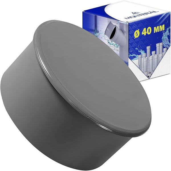 Muffenstopfen Ø 40 mm aus PVC für Abwasserrohre - Garantie 10 Jahre - MONTERAL