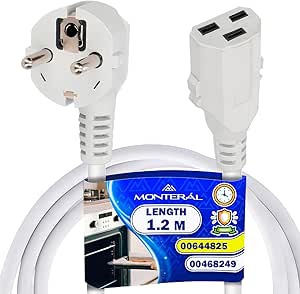 Cavo Alimentazione Forno 1,2 mm con Codice Originale 468249 00644825 644825 00644825 644825 00468249 per Siemens per Bosch per Neff - Garanzia di 10 Anni - MONTERAL