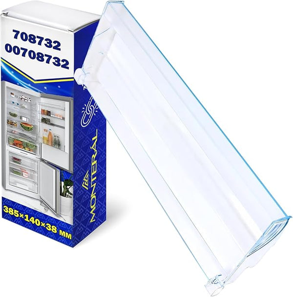 Coperchio Anteriore del Cassetto del Congelatore 385х140х38 mm con Codice Originale 708732 00708732 per Bosch per Siemens - Garanzia di 10 Anni - MONTERAL