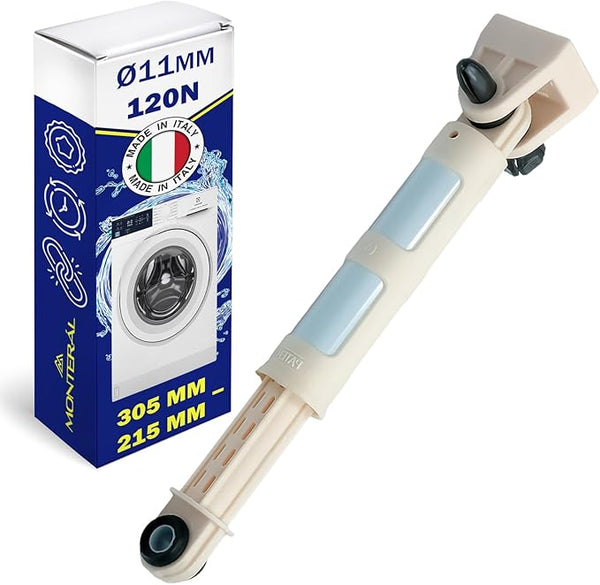 Shock Absorber for Washing Machine with Holder 120N Ø11mm Length 305 mm – 215 mm with the Original Code 49043541 41017168 + 41017172 for Candy for Hoover - MADE IN ITALY - MONTERAL