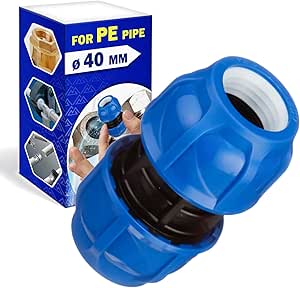 Muffe Klemmverbinder Ø 40 mm und Winkel 90° aus Polypropylen PP Fitting für die Verbindung von Polyethylen PE Rohr - MONTERAL