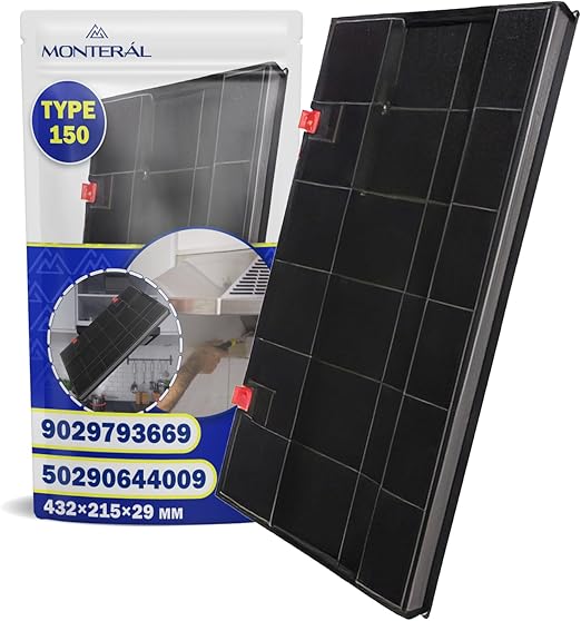 Filtro Cappa Cucina Carboni Attivi Tipo 150 432x215x29 mm con Codice Originale 460450 00460450 per Bosch 484000008580 per Philips per Whirlpool 9029793669 per AEG per Electrolux - MONTERAL