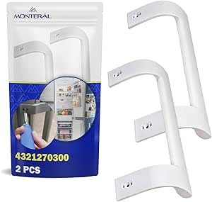 Kit di 2 Maniglia Frigorifero con Codice Originale 4321270300 per Beko pour Smeg - Garanzia di 10 Anni - MONTERAL