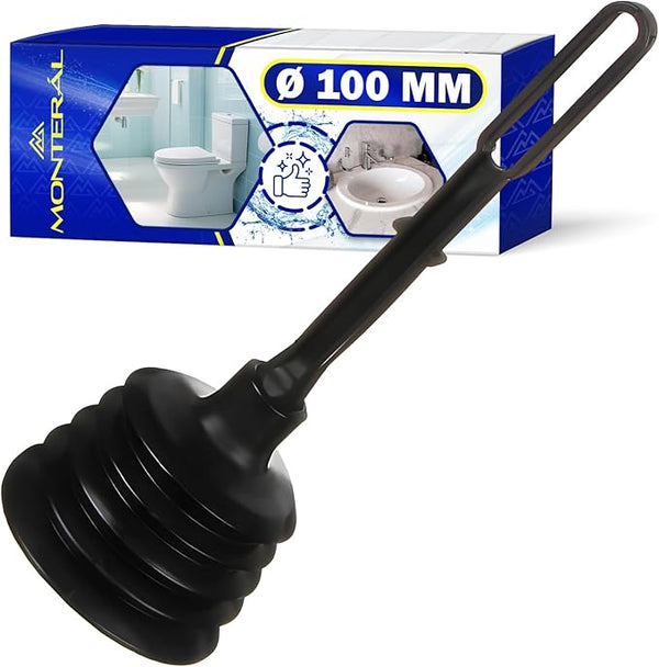 Manual Corrugated Plunger Ø 100 mm for Unblocking the Drain WC and for Sink Made of PVC - MONTERAL