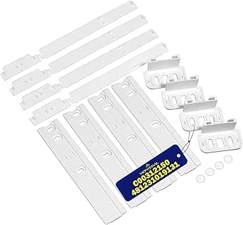 4 Set di Guide per Porta del Combinato Congelatore e Frigorifero da Incasso con Codice Originale C00312150 481231019131 per Whirlpool per Fagor per Indesit per Smeg - Garanzia di 10 Anni - MONTERAL