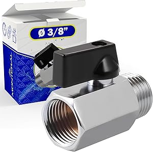 Kugelhahn Durchmesser Außengewinde/Innengewinde Ø3/8” Hergestellt aus Verchromtem Messing - Garantie 10 Jahre - MONTERAL