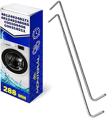 Cover Hinge Spring 288 mm Top Loading Washing Machine with Original Code C00309408 C00318211 481249248171 481249248085 for Indesit for Whirlpool for Bompani - Warranty 10 Years - MONTERAL