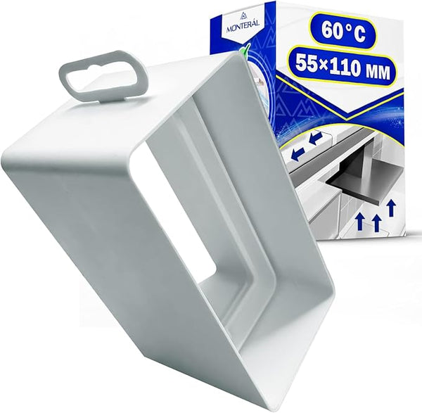 Abluftschlauch Verbinder für Rechteckige Rohre 55x110 mm Arbeitstemperatur 60°C - Garantie 10 Jahre - MONTERAL