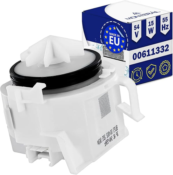Ablaufpumpe für Geschirrspüler BLP3 00/002 205.962 15W 54V 55Hz mit dem Originalcode 00611332 611332 für Bosch für Siemens - MADE IN EU - Garantie 10 Jahre - MONTERAL