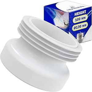 Connecting Sleeve for WC Made of Flexible Plastic Ø130 mm Height 100 mm - Warranty 10 Years – MONTERAL