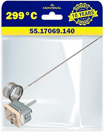 Termostato per Forno 299°C con Codice Originale 8032828 8040983 per Amica 55.17069.140 per Ego - Garanzia di 10 Anni - MONTERAL