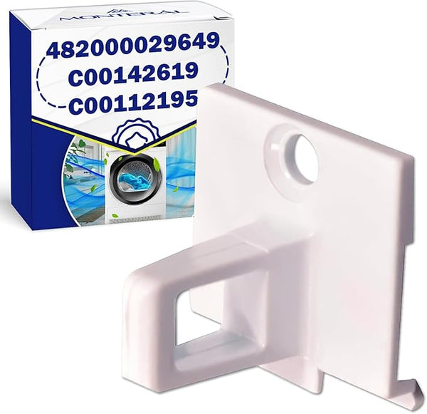 Gancio Maniglia per la Porta Asciugatrice 482000029649 C00142619 C00112195 per Ariston per Indesit per Hotpoint - Garanzia di 10 Anni - MONTERAL