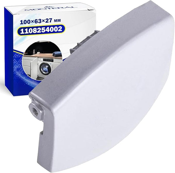 Door Handle for Washing Machine White in Colour with a Size of 100x63x27 mm with Original Code 1108254002 110825400/2 for Electrolux for AEG for Zanussi - Warranty 10 Years - MONTERAL