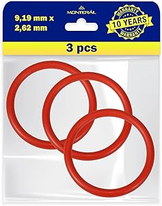 3 Piezas - Juego de Juntas Toricas para Presostato - de Silicona - 9,19 mm x 2,62 mm - Garantía de 10 Años - MONTERAL