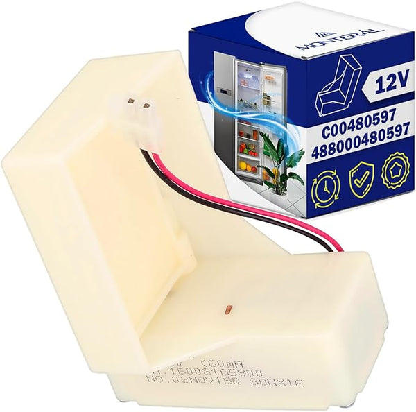 Luftklappe für Kühlschrank mit Gefrierfach DC12V mit dem Originalcode C00480597 488000480597 für Whirlpool für Indesit - Garantie 10 Jahre - MONTERAL