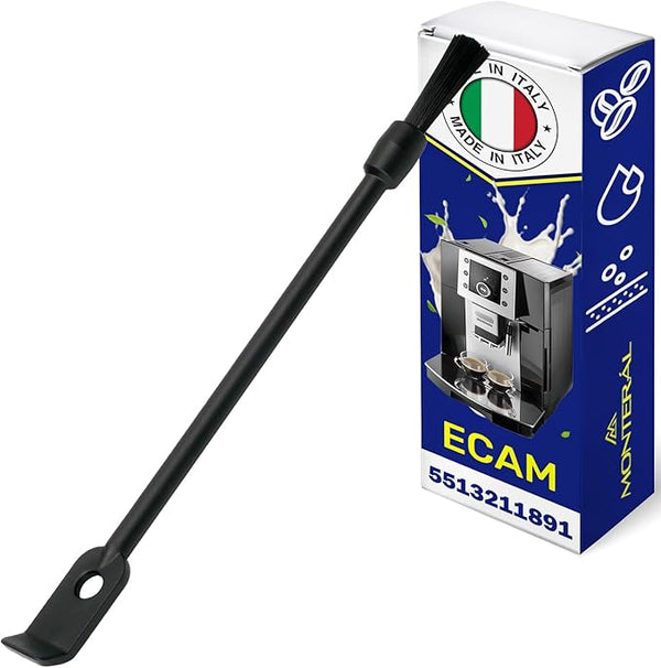 Spazzola con Raschietto per la Pulizia della Macchina Caffè Automatica con Codice Originale 5513211891 per DeLonghi ECAM - MADE IN ITALY - Garanzia di 10 Anni - MONTERAL