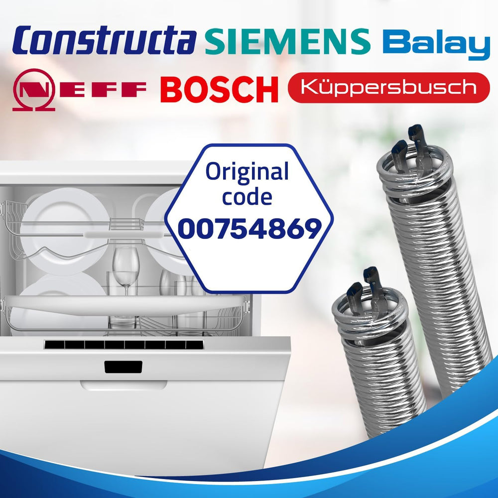 
                  
                    Cargar imagen en el visor de la galería, Juego Reparación de Muelles Negro y Cuerda para Bisagra Puerta Lavavajillas con Código Original 00754869 para Bosch para Siemens
                  
                