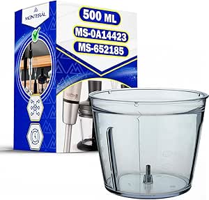 Ciotola per Frullatore a Mano 500 ml con Codice Originale MS-0A14423 MS-652185 per Moulinex per Krups per Tefal - Garanzia di 10 Anni - MONTERAL