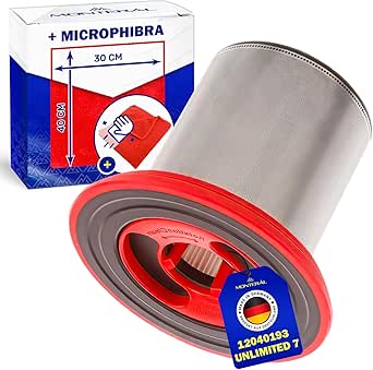 HEPA Filter für Akku Staubsauger mit dem Originalcode 12040193 für Bosch Unlimited 7 - Komplett mit Microfasertuch – MADE IN GERMANY - MONTERAL