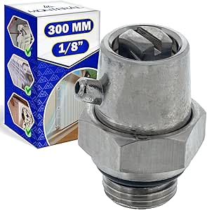 Heizkörper Entlüfter mit Größe Ø 1/8" Zoll Hergestellt aus Vernickeltem Messing - Garantie 10 Jahre - MONTERAL