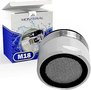 Tap Aerator for Water Economy Threaded M18 Made of Chrome Plated Brass - Warranty 10 Years - MONTERAL