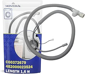 Aquastop Schlauch Spülmaschine Länge 1,6 m mit dem Originalcode C00372679 482000023524 für Indesit für Whirlpool für Ariston für Hotpoint Geschirrspüler - Garantie 10 Jahre - MONTERAL