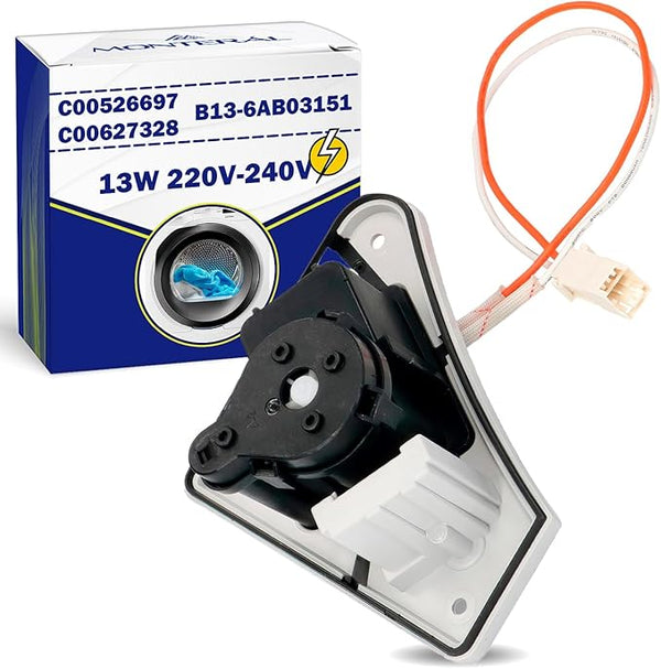 Pompa di Scarico della Condensa per Asciugatrici 13W 220V-240V con Codice Originale 488000526697 488000627328 C00526697 C00627328 per Whirlpool B13-6AB03151 per HANYU - Garanzia di 10 Anni - MONTERAL