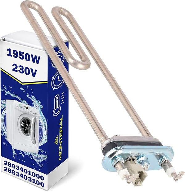 Résistance Lave Linge 1950W 230V avec Code Original 2863403100 2863401000 pour Beko Machine a Laver - Garantie de 10 Ans - MONTERAL