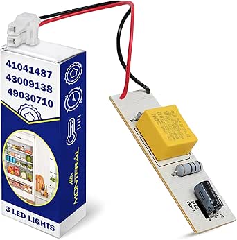 Platine LED Beleuchtung für Kühlschrank mit dem Originalcode 41041487 43009138 49030710 für Candy Kühl Gefrierkombination für Hoover - MONTERAL