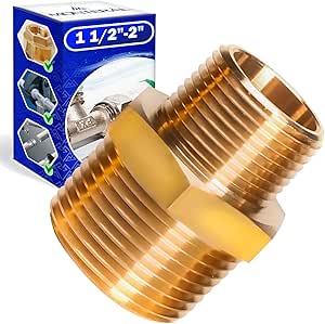 Reduccion de Latón 1 1/2"-2" con Rosca Macho en Ambos Lados - Garantía de 10 Años - MONTERAL