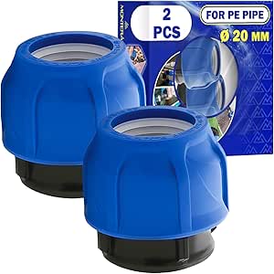 2 Pièces Bouchon Ø 20 mm en Polypropylène PP pour Tuyau Polyethylene PE - MONTERAL