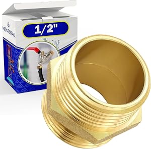Male to Male Hose Connector with 1/2" Male Thread Made of Brass - MONTERAL