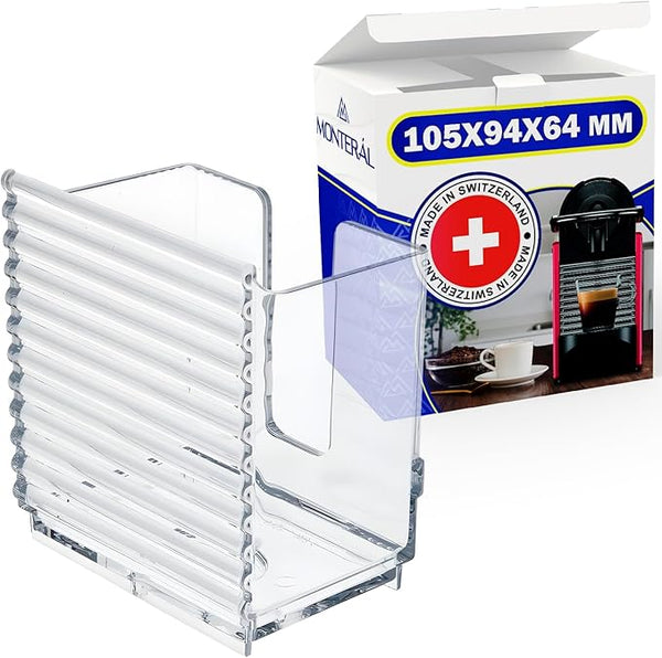 Contenitore per Capsule per Macchina Caffè Cialde Ha il Codice Originale MS-0062592 per Nespresso Pixie per Krups - MADE IN SWITZERLAND - Garanzia di 10 Anni - MONTERAL