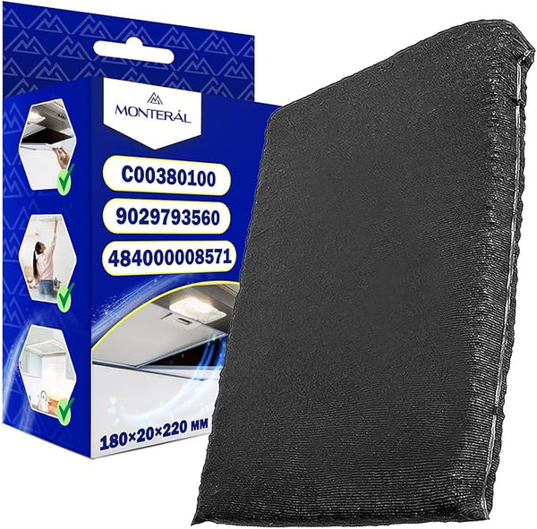 Aktivkohlefilter Dunstabzugshaube 180x20x220 mm Typ 20 Dunstabzugshaube mit dem Originalcode C00380100 für Indesit für Ariston 484000008571 für Whirlpool 9029793560 für Electrolux - MONTERAL