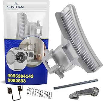 Set Door Handle for Washing Machine of White Colour with Original Code 4055304143 8082833 2654750310 G357118 172870056 for Electrolux for Zanussi - Warranty 5 Years - MONTERAL