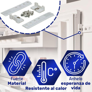 
                  
                    Cargar imagen en el visor de la galería, 2 Juegos Guia Puerta Corredera para Puertas Empotradas de Frigorificos y Congeladores Recambios Nevera Universal para Liebherr 9086322 para Miele 1878720 para Smeg 015730361
                  
                