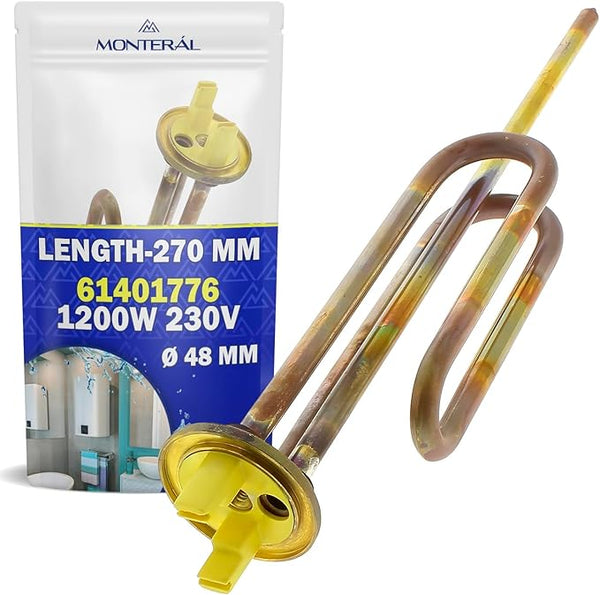 Resistenza Dello Scaldabagno per Caldaia 1200W con Codice Originale 61401776 per Ariston - Garanzia di 10 Anni - MONTERAL