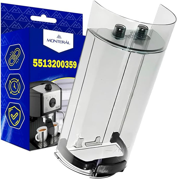 Serbatoio Acqua per Macchina Caffè Cialde con Codice Originale 5513200359 per DeLonghi EC680 EC685 EC695 - Garanzia di 10 Anni - MONTERAL