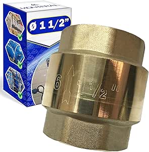 Non Return Valve Thread Diameter F/F Ø 1 1/2” Made of Brass - MONTERAL
