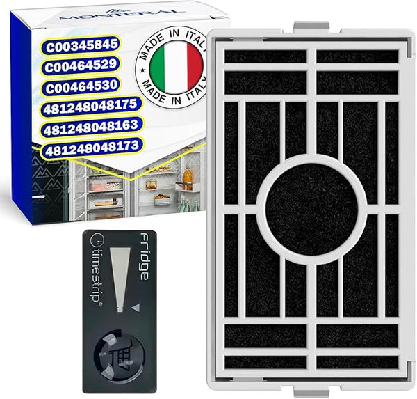 Anti Bacterial Filter Kühlschrank mit Originalcode C00345845 C00464529 C00464530 481248048163 481248048173 481248048175 für Indesit für Whirlpool - MADE IN ITALY - Garantie 10 Jahre - MONTERAL