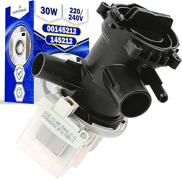 Washing Machine Drain Pump 30W 220/240V for Washing Machine with Original Code 00145212 145212 for Bosch for Siemens for Balay for Constructa - Warranty 10 Years - MONTERAL