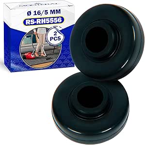 2 Stück Räder Akku Staubsauger unter der Bürste Ø 16/5 mm Hat den Originalcode RS-RH5556 RSRH5556 für Tefal für Rowenta - Garantie 10 Jahre - MONTERAL