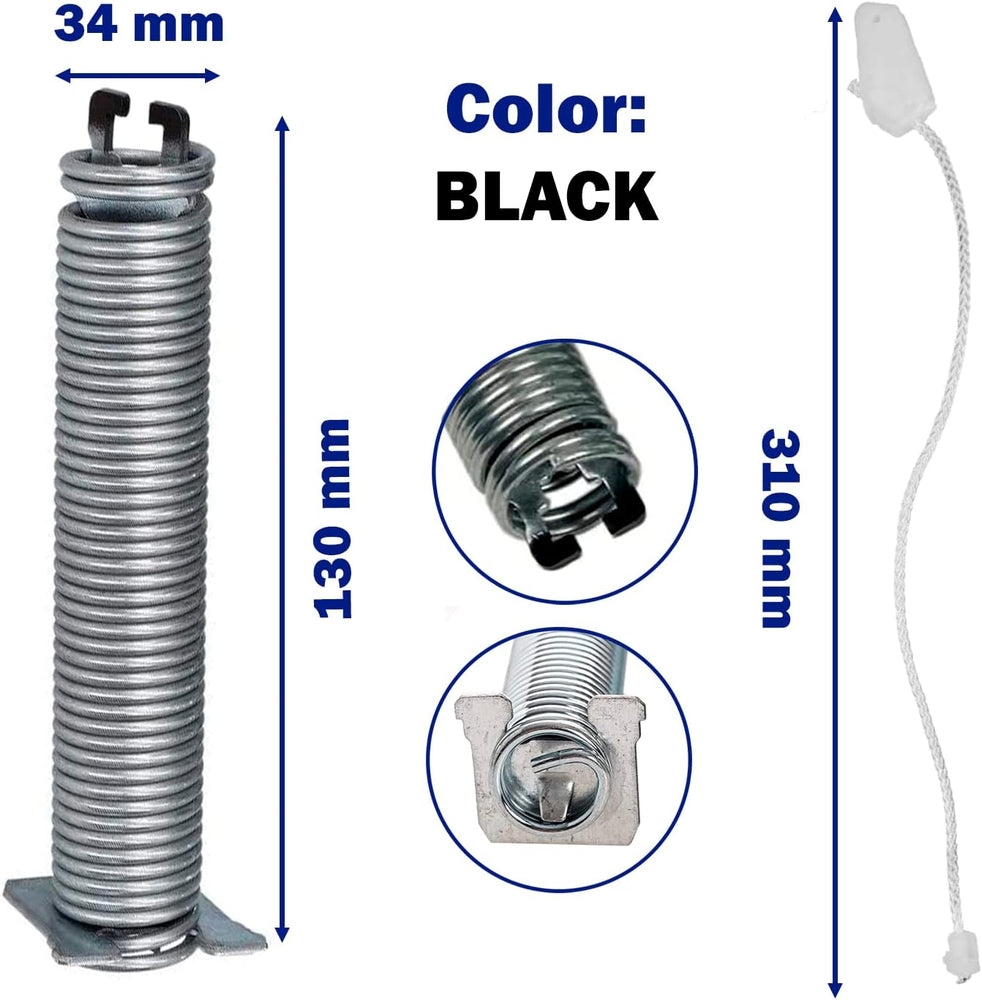 
                  
                    Cargar imagen en el visor de la galería, Juego de Muelles y Cuerda para Bisagra Puerta Lavavajillas Negro Apto para Bosch 00754869 Juego de Reparación
                  
                