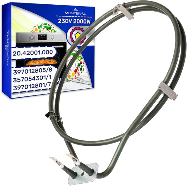 Rundes Heizelement für Backöfen & Herde 230V 2000W mit dem Originalcode 3970128058 397012805/8 3970128017 397012801/7 für AEG für Electrolux für Zanussi - MONTERAL