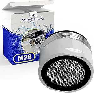 Tap Aerator for Water Economy Threaded M28 Made of Chrome Plated Brass - Warranty 10 Years - MONTERAL