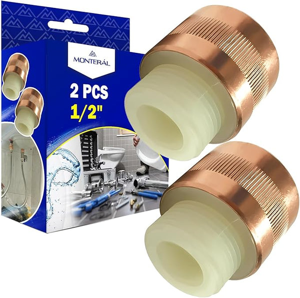 2 Pièces Raccord Anti-Électrolyse avec Filetage Mâle et Femelle 1/2” - Garantie de 10 Ans - MONTERAL