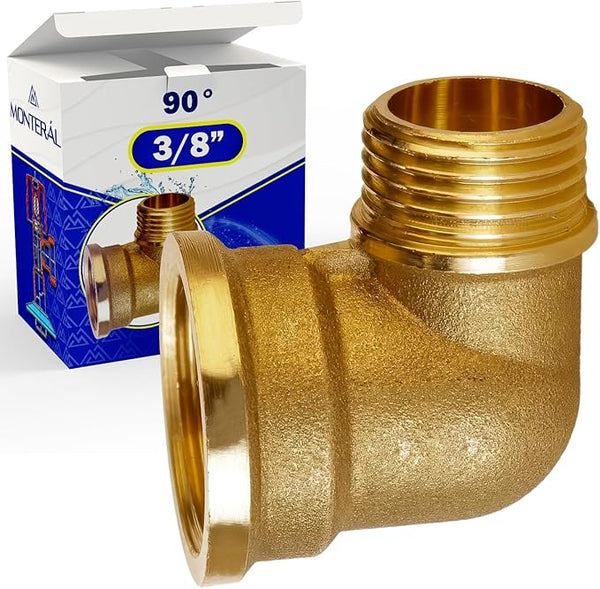 Rohrverbinder 90° für Hydraulikarmaturen Winkelstück und Innengewinde Ø 3/8" - MONTERAL